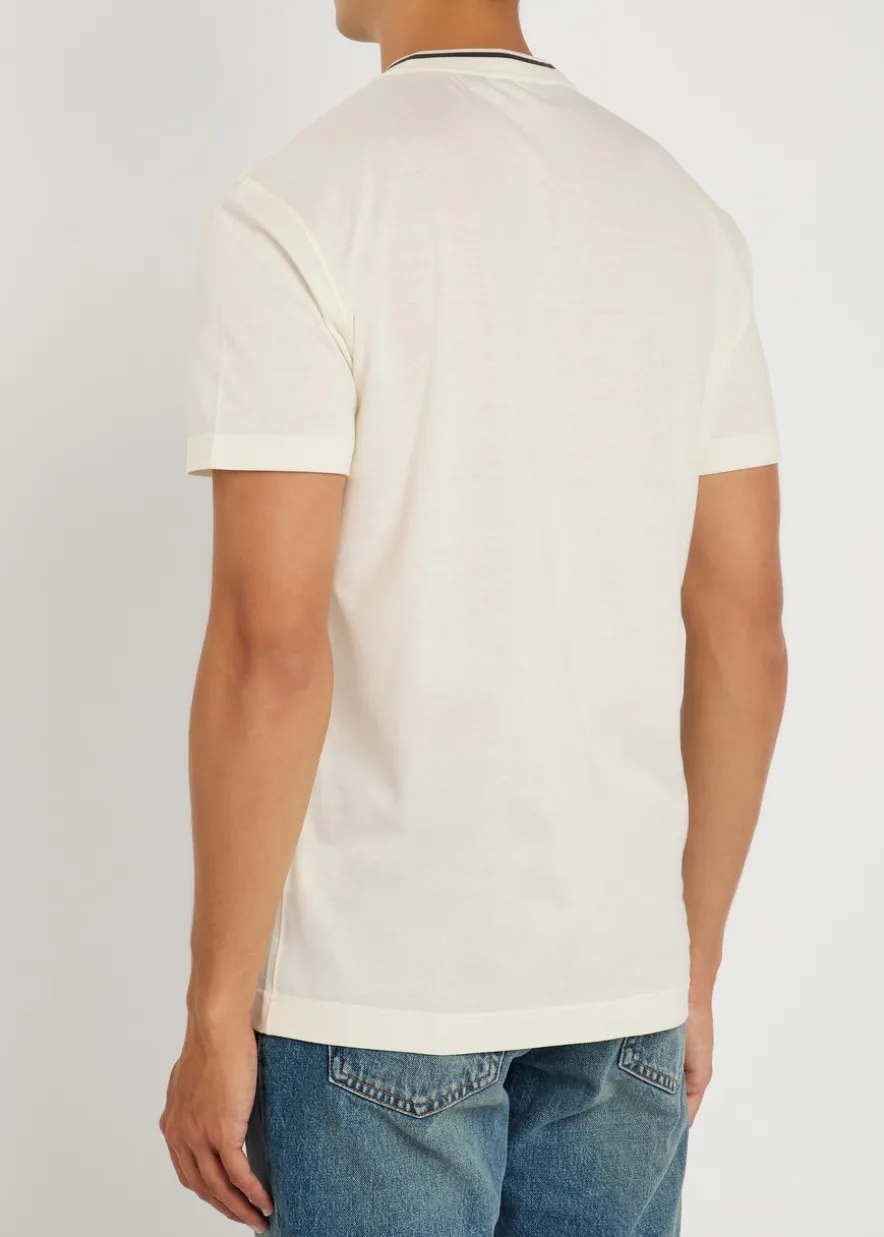 Logo-embroidered cotton T-shirt