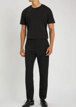 Logo-embroidered cotton T-shirt