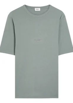 Logo-embroidered cotton T-shirt