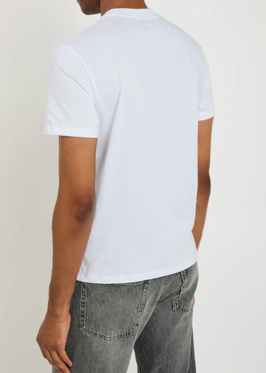 Logo-embroidered cotton T-shirt