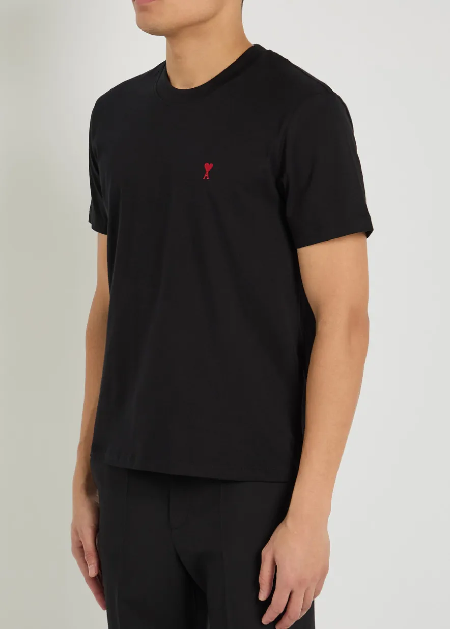 Logo-embroidered cotton T-shirt