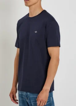 Logo-embroidered cotton T-shirt