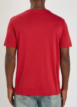 Logo-embroidered cotton T-shirt