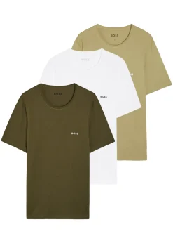 Logo-embroidered cotton T-shirt - set of three