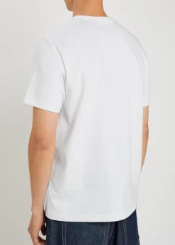 Logo-embroidered cotton T-shirt