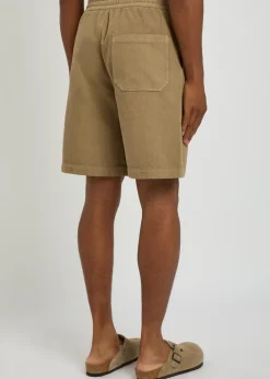 Logo-embroidered cotton-twill shorts