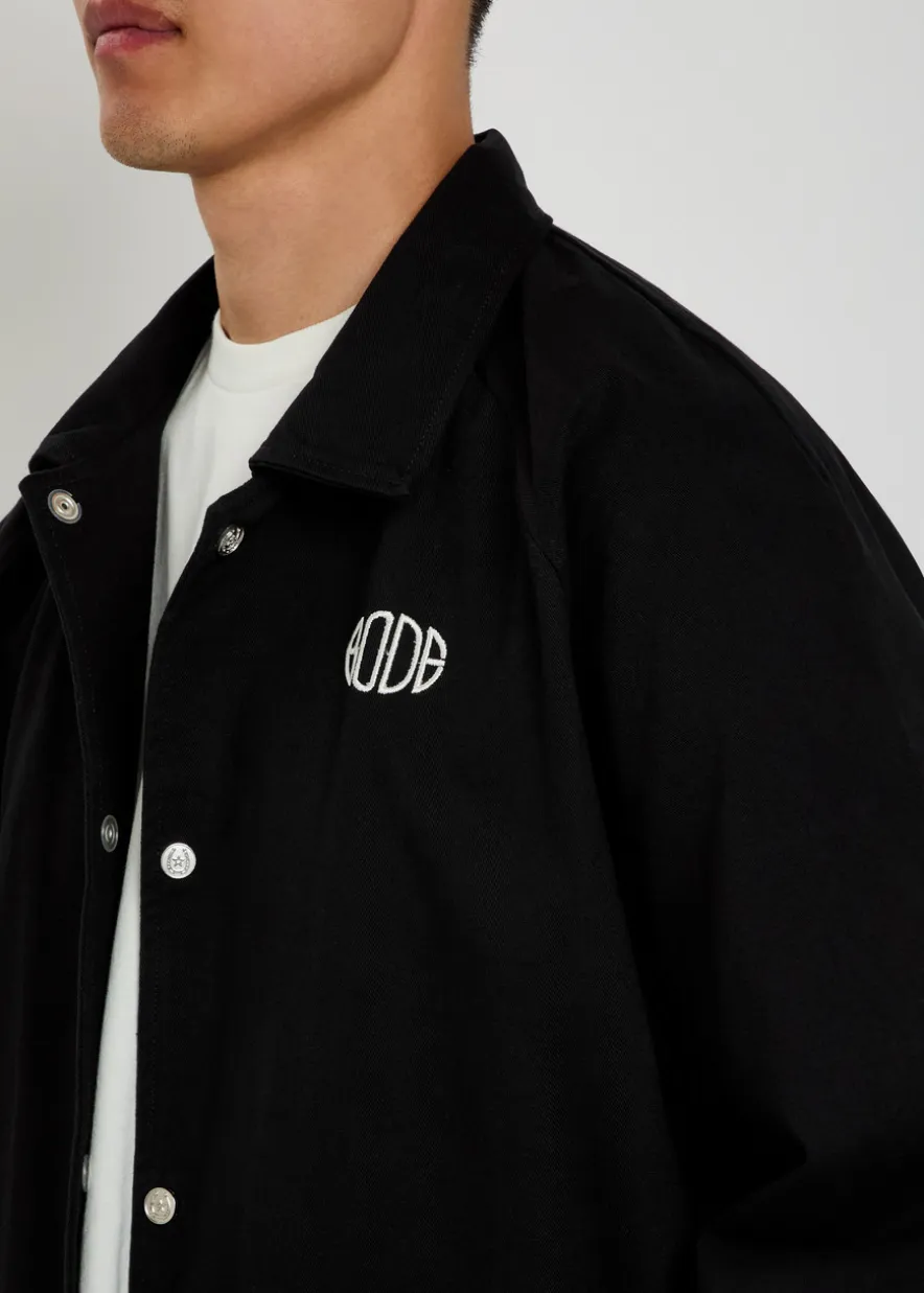 Logo-embroidered cotton-twill track jacket