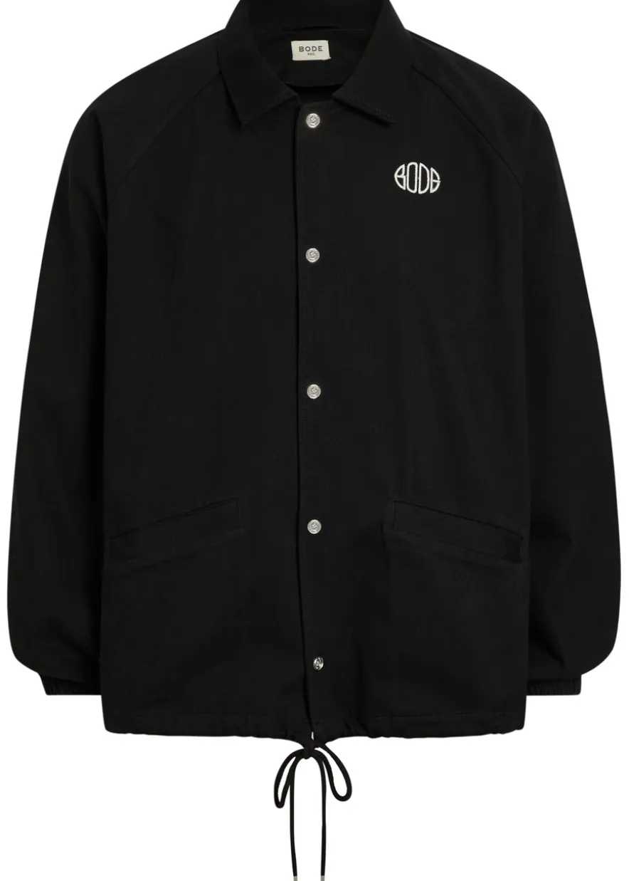 Logo-embroidered cotton-twill track jacket