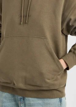 Logo-embroidered hooded cotton sweatshirt