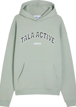 Logo-embroidered hooded cotton-blend sweatshirt
