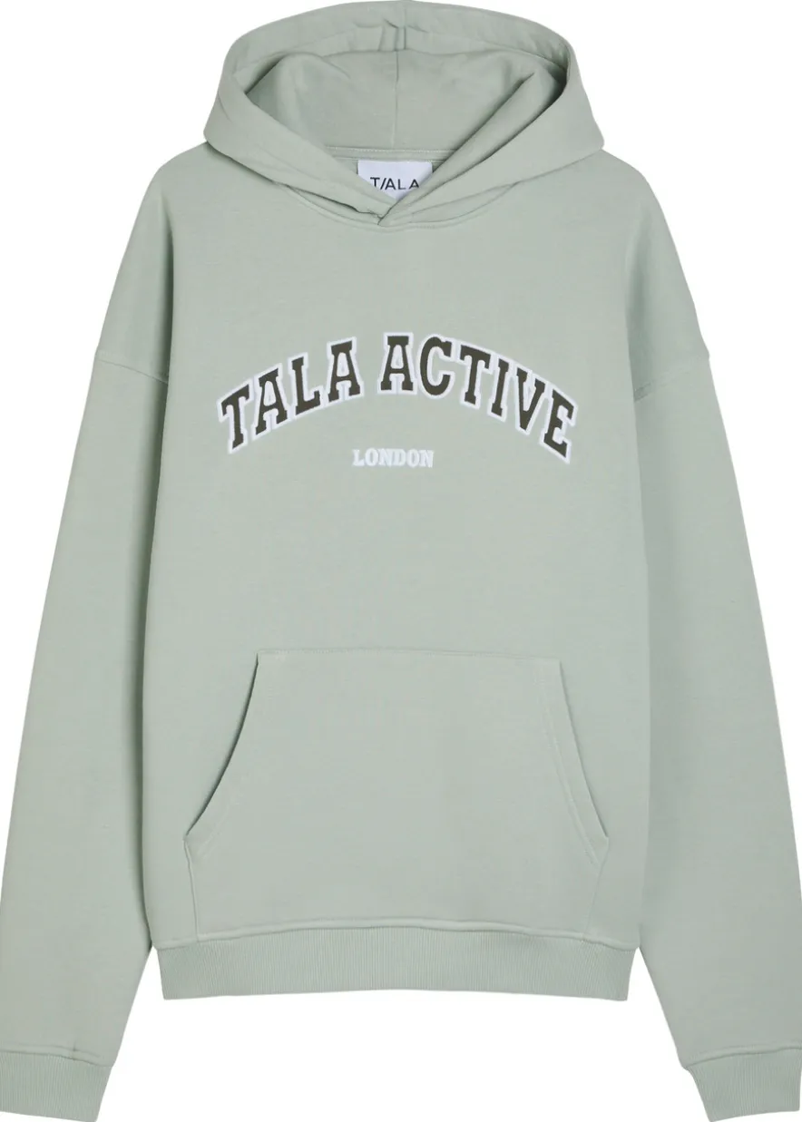 Logo-embroidered hooded cotton-blend sweatshirt
