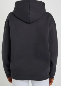 Logo-embroidered hooded cotton-blend sweatshirt