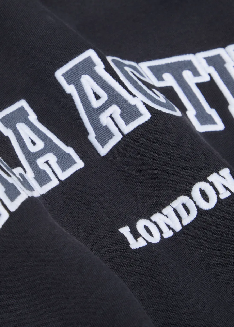 Logo-embroidered hooded cotton-blend sweatshirt