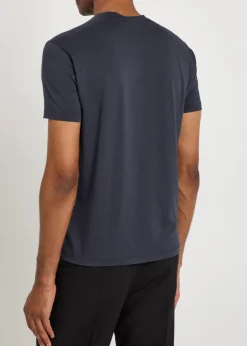 Logo-embroidered jersey T-shirt
