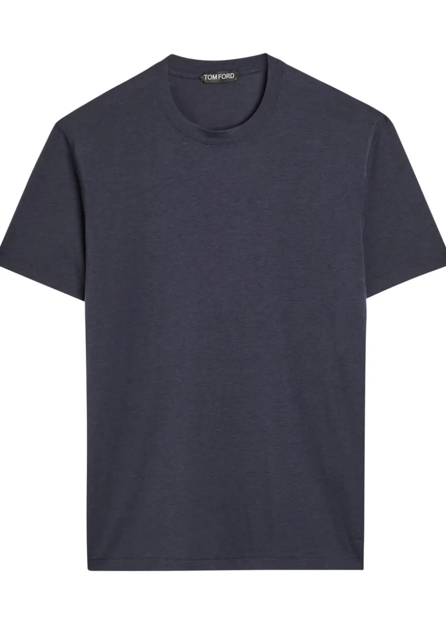 Logo-embroidered jersey T-shirt