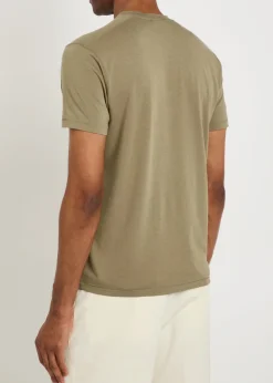 Logo-embroidered jersey T-shirt