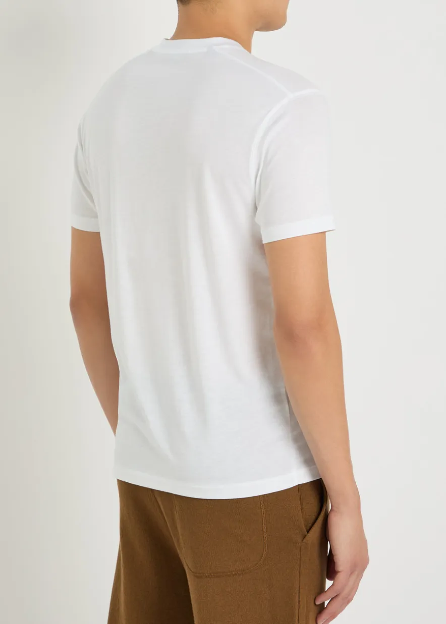 Logo-embroidered jersey T-shirt