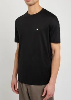 Logo-embroidered jersey T-shirt
