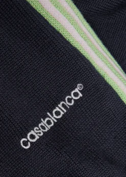 Logo-embroidered merino wool track trousers