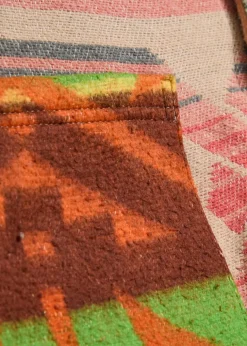 Logo-embroidered patterned cotton-blend cardigan