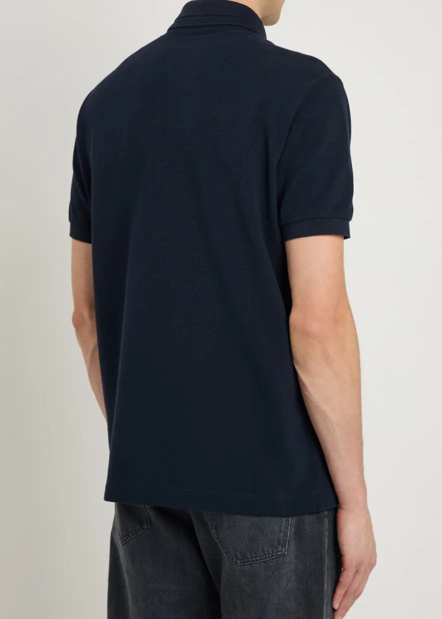 Logo-embroidered piqué cotton polo shirt