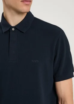 Logo-embroidered piqué cotton polo shirt