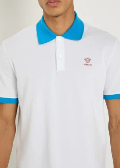 Logo-embroidered piqué cotton polo shirt