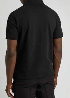 Logo-embroidered piqué cotton polo shirt