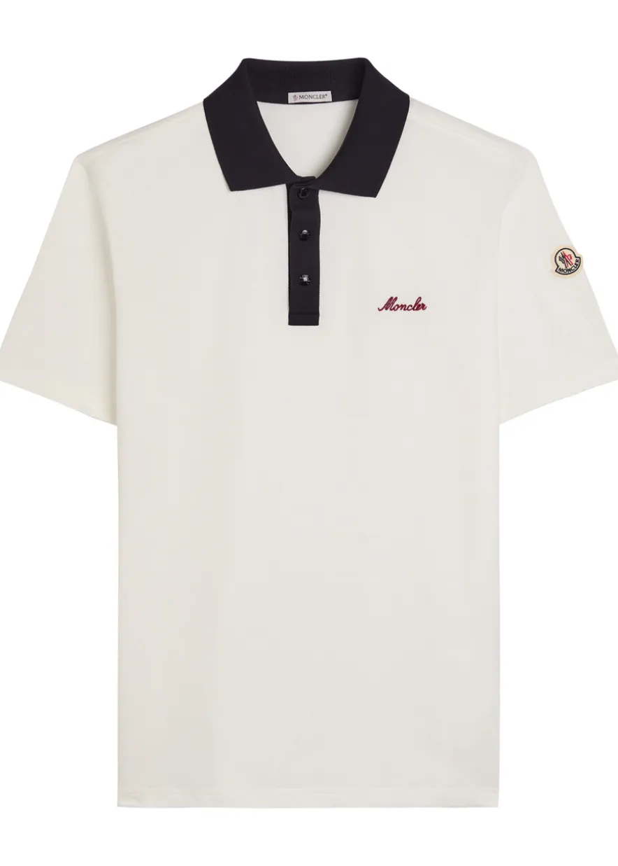 Logo-embroidered piqué cotton polo shirt
