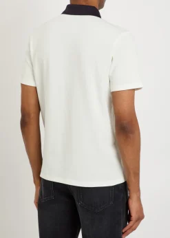 Logo-embroidered piqué cotton polo shirt