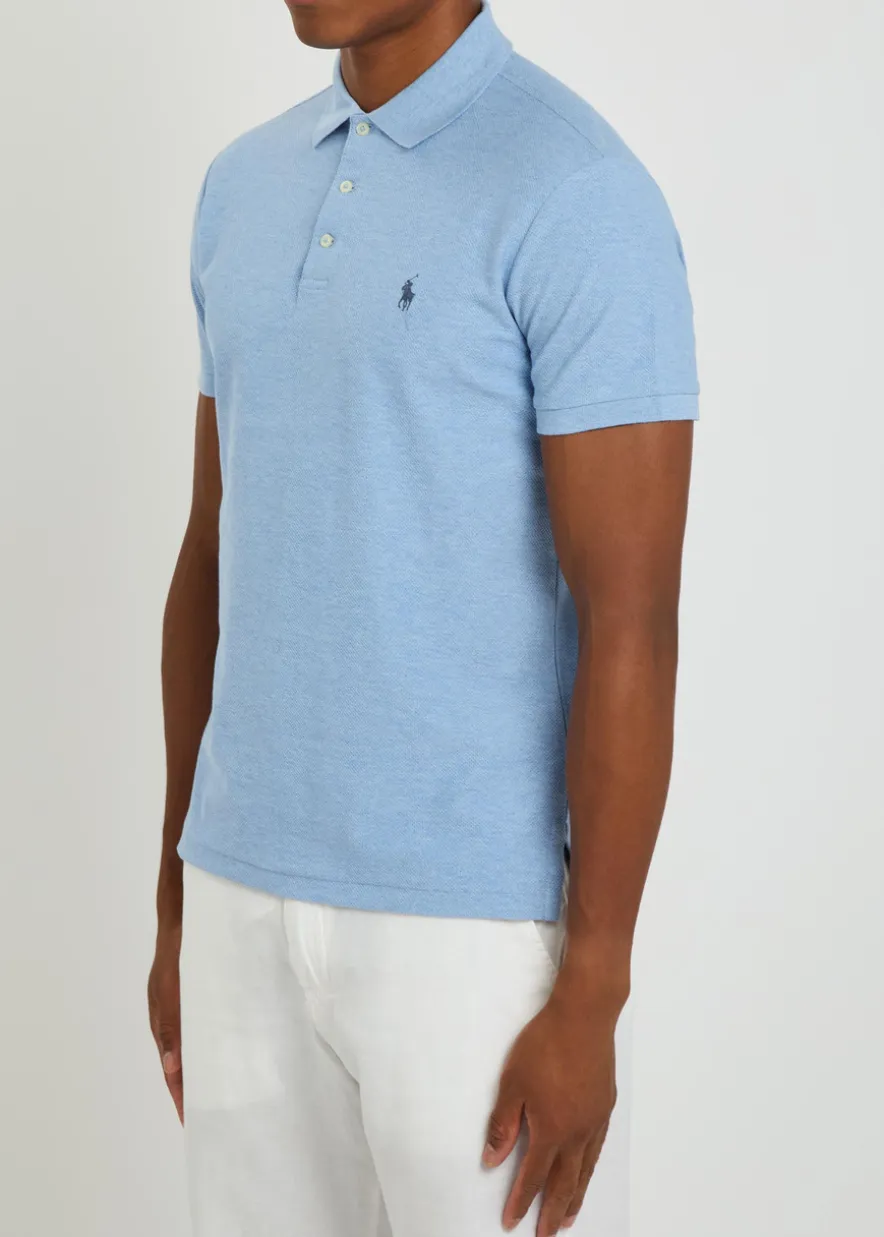 Logo-embroidered piqué cotton polo shirt