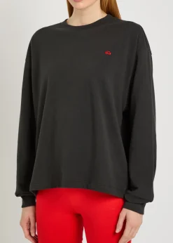 Logo-embroidered piqué cotton racquet T-shirt