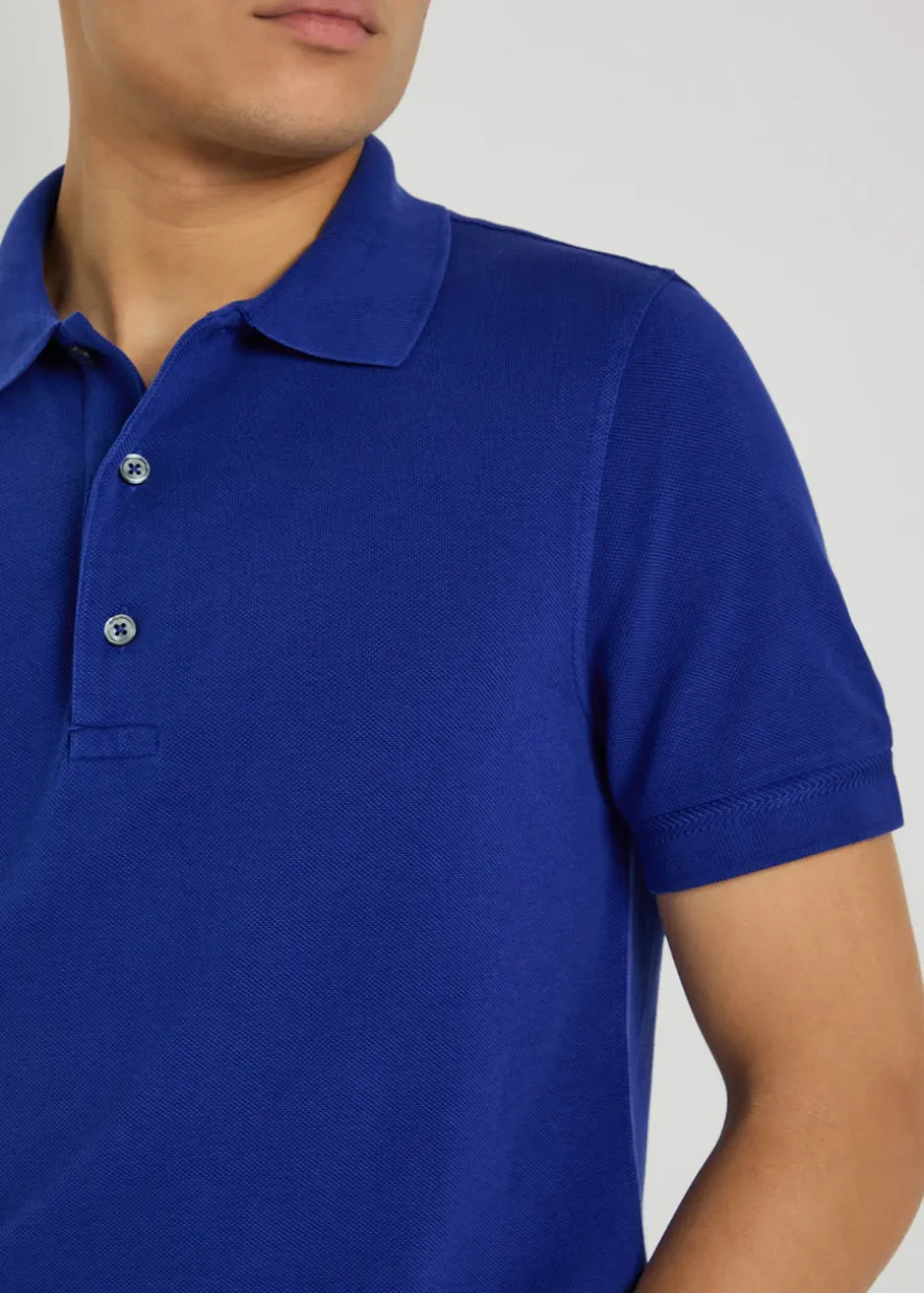 Logo-embroidered piqué polo shirt