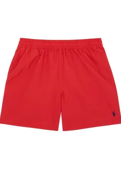 Logo-embroidered shell swim shorts