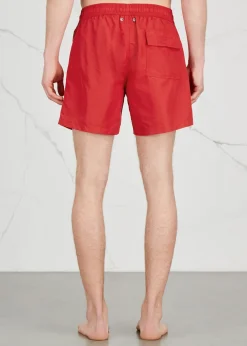 Logo-embroidered shell swim shorts