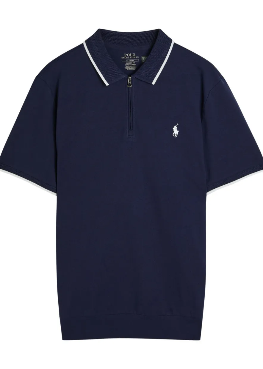 Logo-embroidered stretch-cotton polo shirt