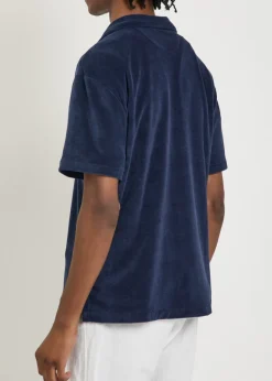 Logo-embroidered terry shirt