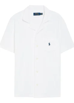 Logo-embroidered terry shirt