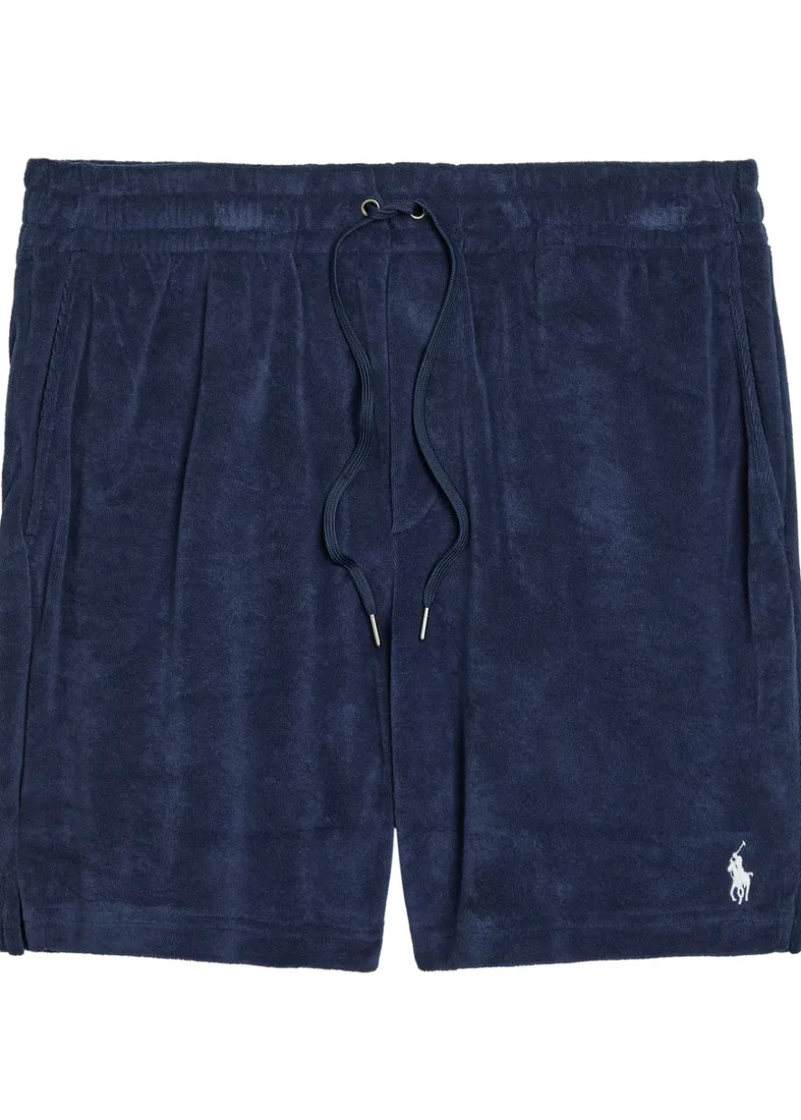 Logo-embroidered terry shorts