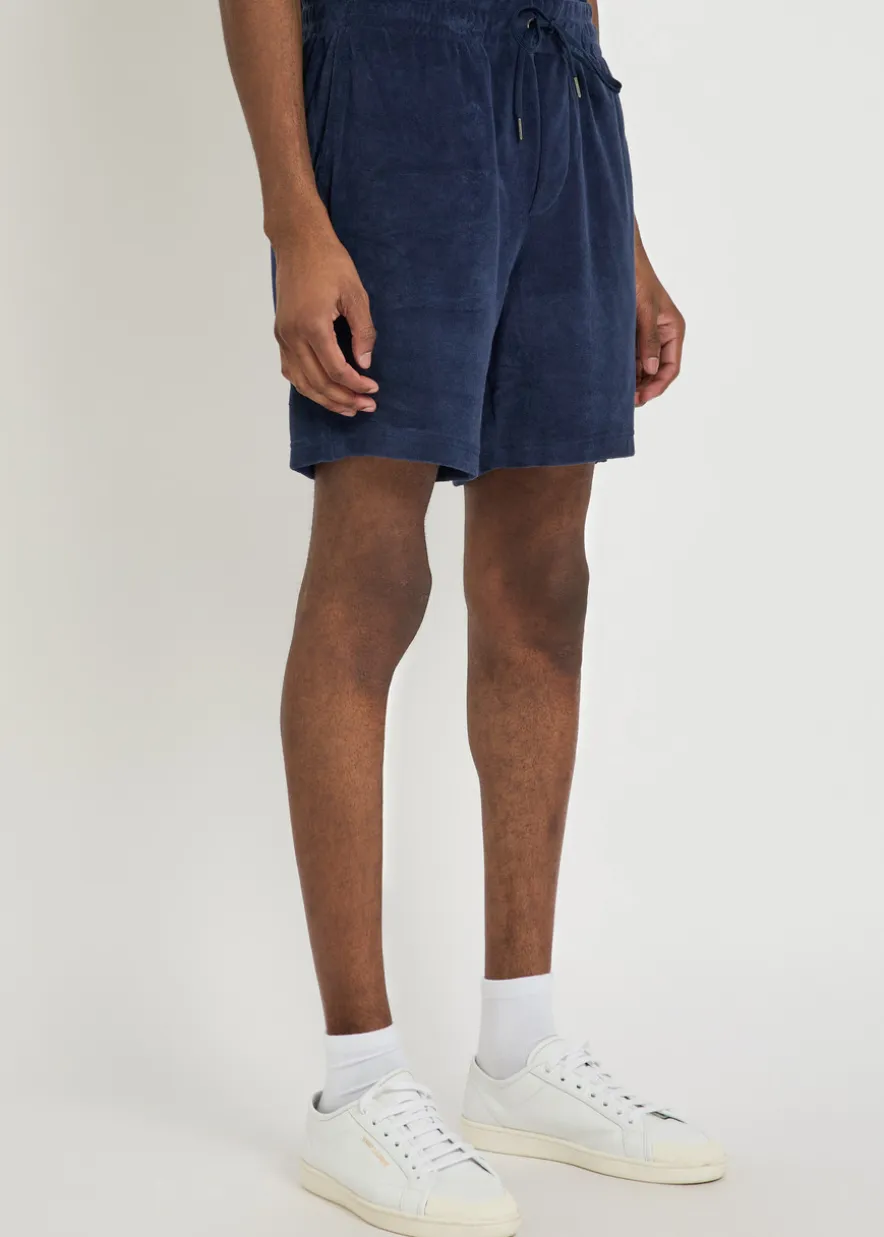 Logo-embroidered terry shorts