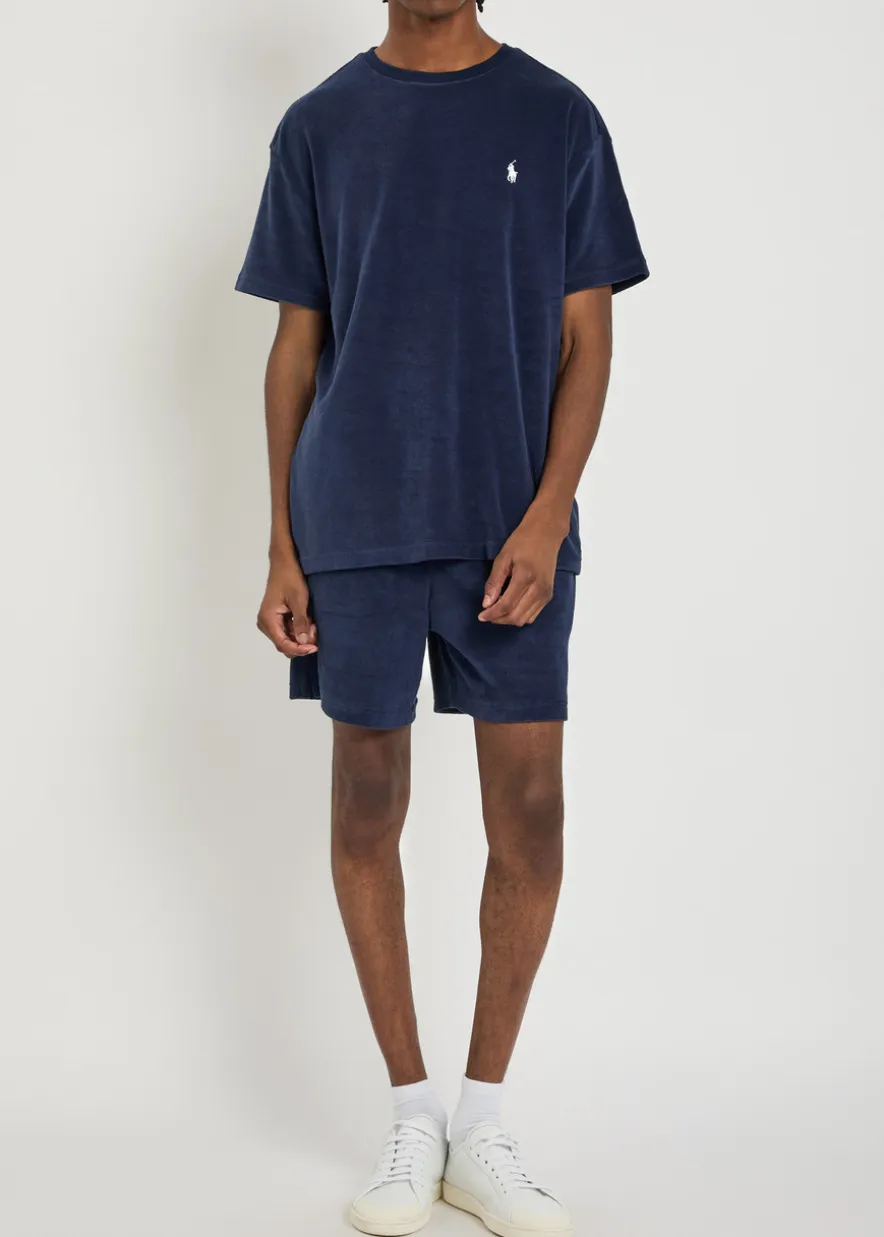 Logo-embroidered terry shorts