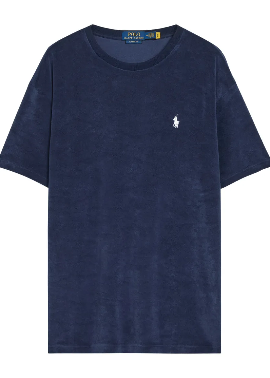 Logo-embroidered terry T-shirt