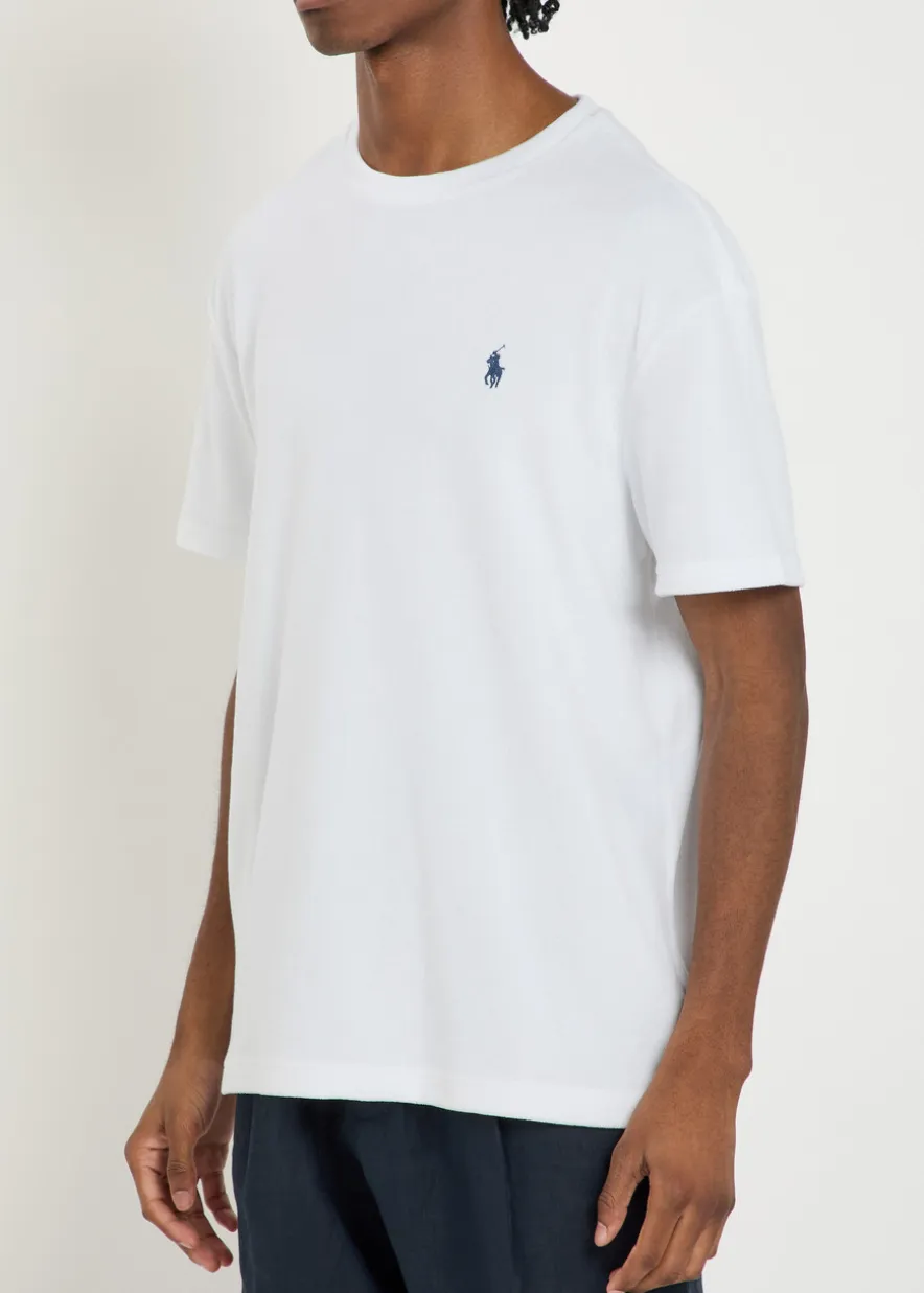 Logo-embroidered terry T-shirt