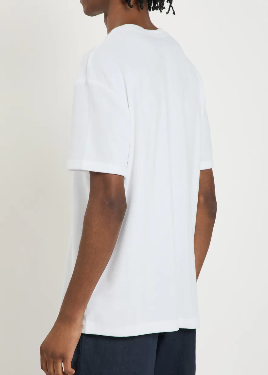 Logo-embroidered terry T-shirt