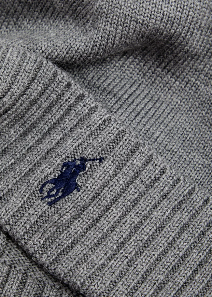 Logo-embroidered wool beanie