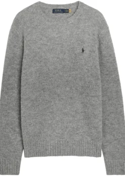 Logo-embroidered wool-blend jumper