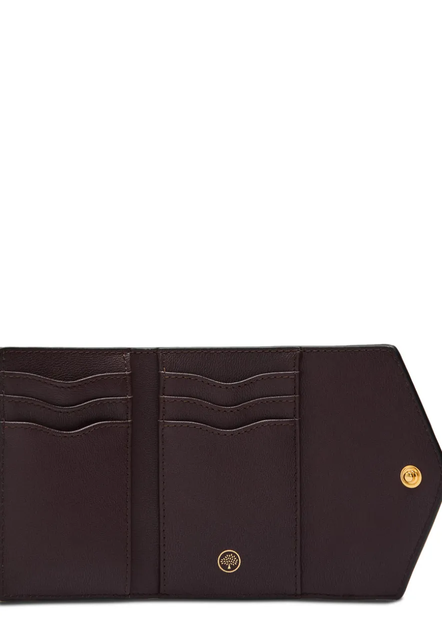 Logo grained leather wallet