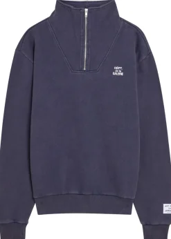 Logo half-zip cotton sweatshirt
