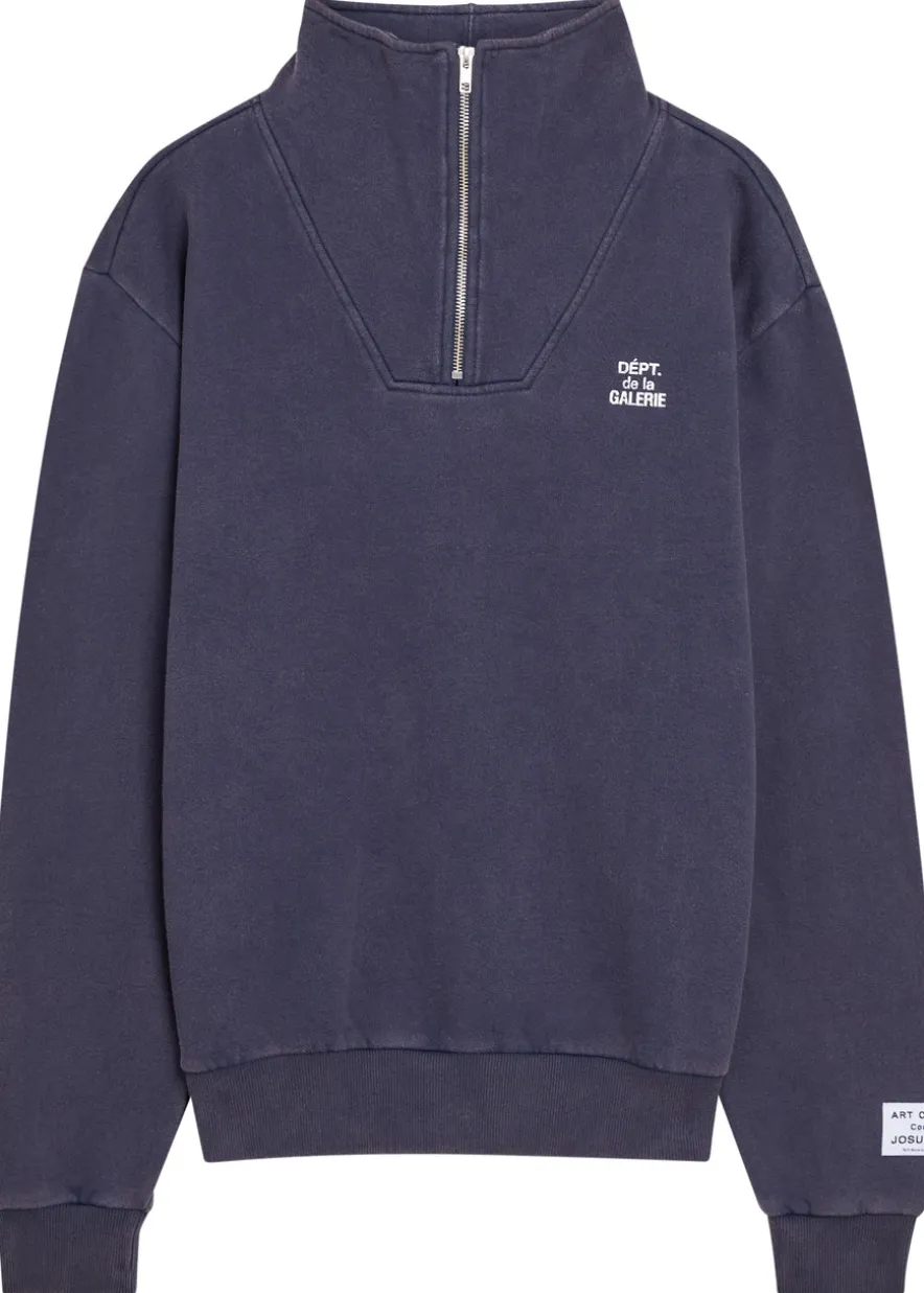 Logo half-zip cotton sweatshirt
