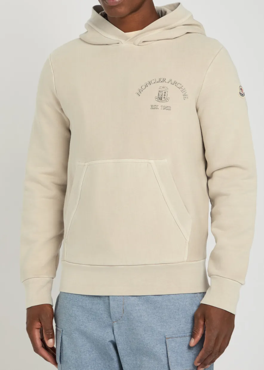 Logo hooded cotton sweatshirt